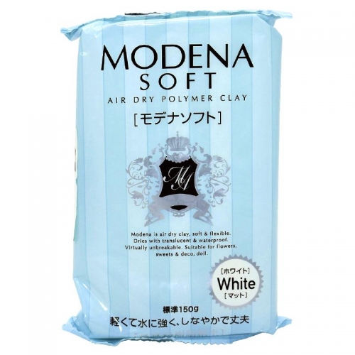 Modena Soft Air Dry Polymer Clay, White, 150 g